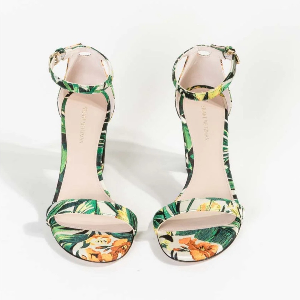 Stuart Weitzman | Botanical Brocade Nearly Nude Sandals